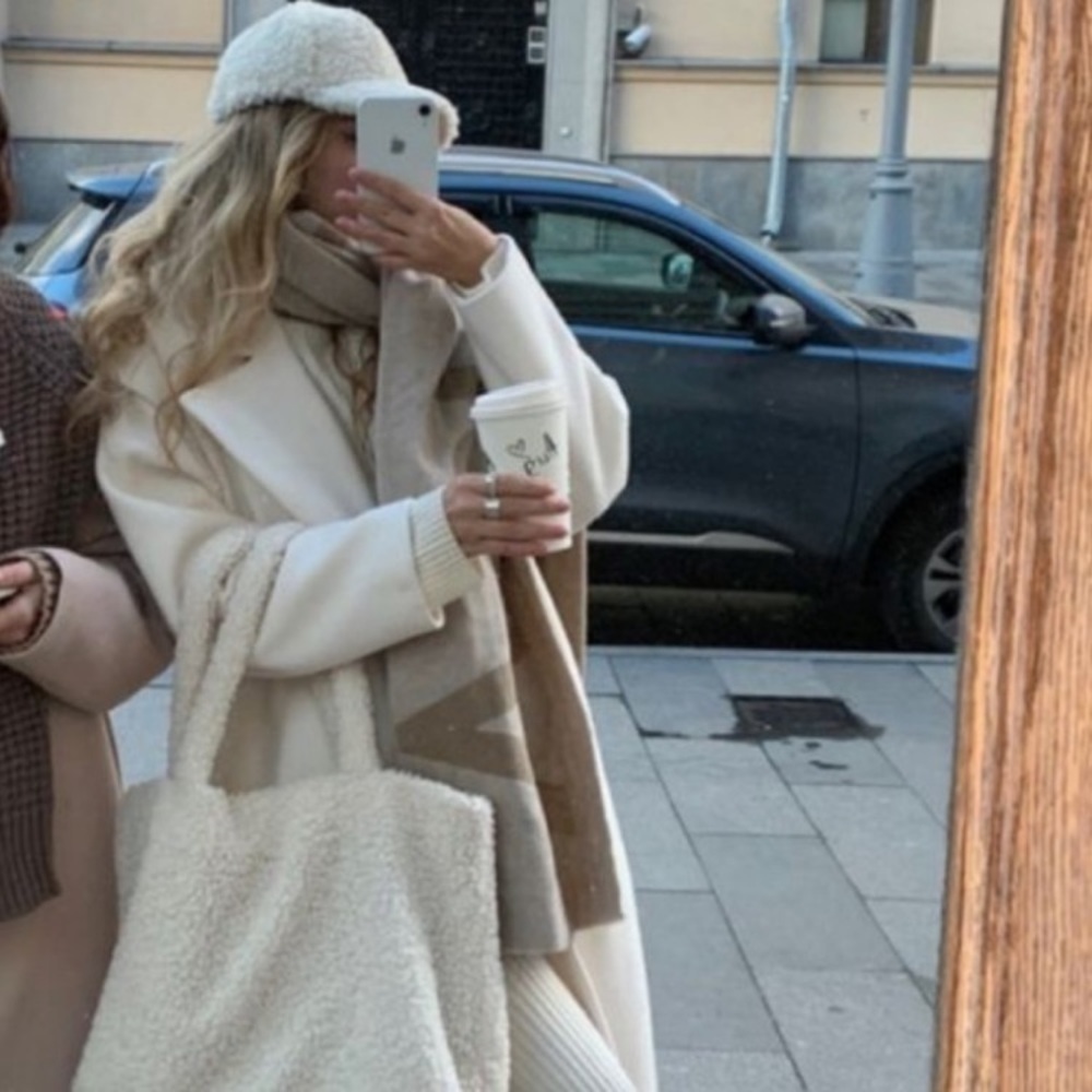 We wore what Sherpa Baseball Hat cream